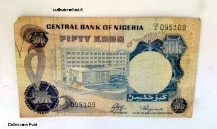 Banconota. Nigeria 50 Fifty Kobo